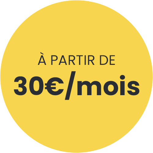 À partir de 30 euros par mois