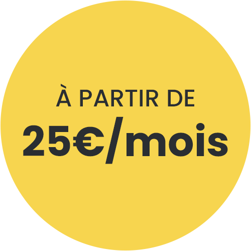A partir de 25 euros par mois