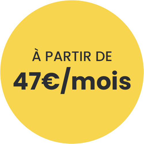 A partir de 47 euros par mois