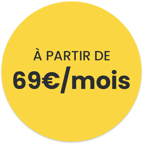 a partir de 69 euros par mois