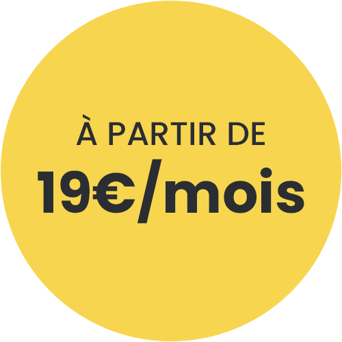 A partir de 19 euros par mois