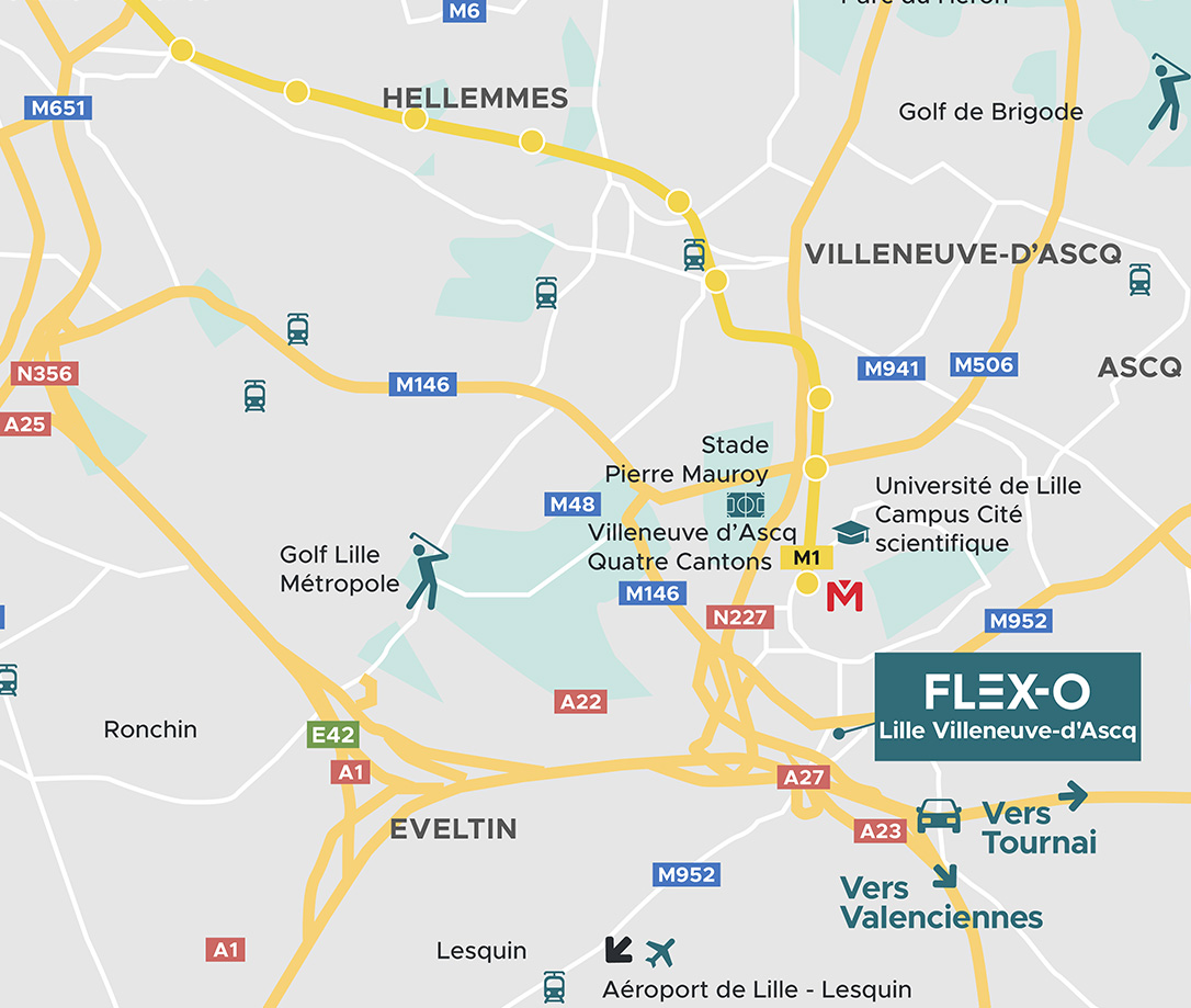 Localisation Flex-O Lille Villeneuve d'Ascq