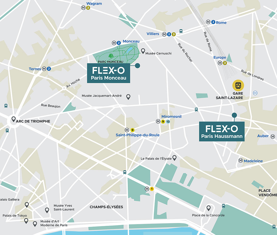Localisation Flex-O Paris Haussmann